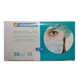 ALFASHIELD Ιατρικες μασκες Προσωπου τυπου ιι 50 τμχ