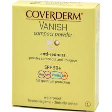 Coverderm  Vanish Compact Powder No2 SPF50+ HEVisible, Πούδρα κατά της Ερυθρότητας και των Ευρυαγγειών, 10gr