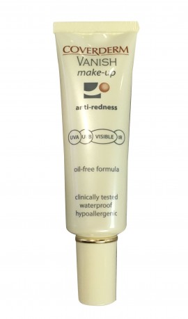 Coverderm  Vanish Make Up SPF 50+ HEVisible No1, Αδιάβροχο Make-Up για Ευρυαγγείες/Κοκκινίλες, 30ml