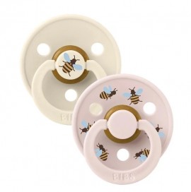 BIBS Colour studio collection Round Natural Rubber +6m, Size 2, Πιπίλες Καουτσούκ Ivory Mix 2 τμχ SCU 12024103