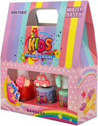 Manoard Set Nail Polish water based Σετ Παιδικό Mανό που αφαιρουνται με το νερο  3 τμχ χ 9 ml