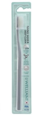 Welliant Οδοντόβουρτσα Medium Soft A-1 Nano Silver Deep Clean,Ασημι  1 τμχ