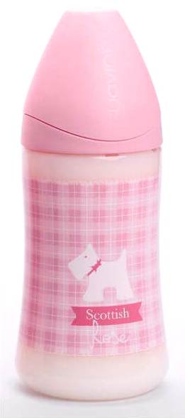 Suavinex Scottish Girls Μπιμπερό Πλαστικό  PP 270ml με Ανατομική Θηλή Σιλικόνη 0-6 m 1τμχ SKU3800171