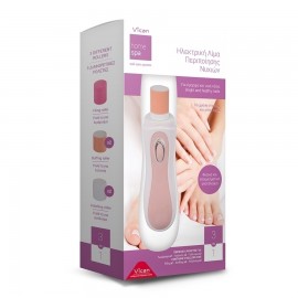 VICAN Home Spa Ηλεκτρική Λίμα Περιποίησης Νυχιών, 1 Ηλεκτρική Λίμα με 5 Κεφαλές