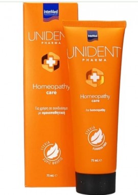 Intermed Unident Homeopathy Care Toothpaste,Οδοντοκρεμα για ομοιοπαθητικη  75ml