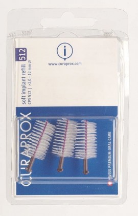 CURAPROX  CPS Soft Implant  Μεσοδόντια Βουρτσάκια Μωβ, 3 τεμάχια SKU 512
