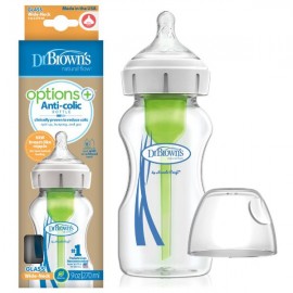Dr. Browns Options+ Anti Collic Wide neck 0+m Μπιμπερό γυάλινο   270 ml 1 τμχ SKU  WB 91700, 91740