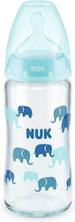 NUK  First Choice Plus Temperature Control Γυάλινο Μπιμπερό Κατά των Κολικών με Θηλή Σιλικόνης  0-6 m 240ml SKU 10.745.124