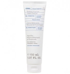 Korres Greek Yoghurt Probiotic Foaming Cream Cleanser Pre + Probiotics Αφρώδης Κρέμα Καθαρισμού Προσώπου Ελληνικό Γιαούρτι & Πρεβιοτικά-Πρoβιοτικά, 150ml