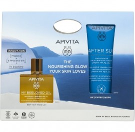 Apivita Promo Pack The Nourishing Glow Your Skin Loves με My Beeloved Ξηρό Λάδι Θρέψης & Επανόρθωσης, 100ml & Δώρο After Sun Δροσιστική & Καταπραϋντική Κρέμα-Gel για Πρόσωπο & Σώμα, 100ml, 1σετ