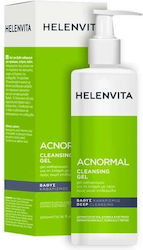 HELENVITA ACNormal Cleansing Gel Απαλό, Αφρίζον Καθαριστικό σε Υγρή Μορφή για τις Ανάγκες της Λιπαρής, με Τάση προς Ακμή Επιδερμίδας, 200ml