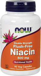 NOW Flush-Free Niacin 500 mg Νιασινη  90 Veg Capsules