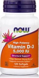 NOW Vitamin D-3 5,000 IU  120 Softgels