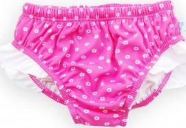 Fashy Little Stars ΜΑΓΙΟ - ΠΑΝΑ Ροζ με άσπρα Λουλουδάκια με Βολάν  SKU5744