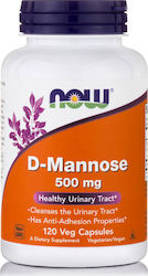 NOW  D-Mannose 500mg, Συμπληρωμα για το ουροποιητικο 120veg.caps 250 gr