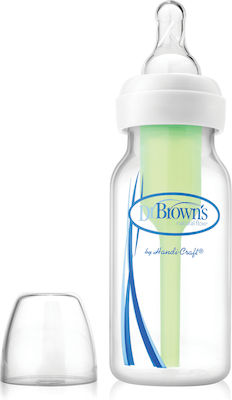 Dr. Browns  Options+ Narrow Neck Πλαστικό Μπιμπερό Κατά των Κολικών με Θηλή Σιλικόνης  0+m 120ml SKU SB 41005