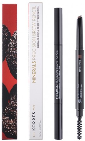 Korres  Minerals Precision Brow Pencil, Μολύβι Φρυδιών N 02 Medium Shade, 0.2gr
