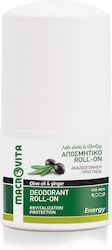 MACROVITA  Deodorant Roll-on Energy Olive Oil & Ginger Ανδρικό Αποσμητικό Roll-on 50ml