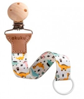 AKUKU clip Πιπίλας Δεινοσαυράκια A0580, 1τμχ