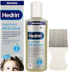 Hedrin All in one Lice Αντιφθειρικό Σαμπουάν & Χτενάκι για Παιδιά 100ml