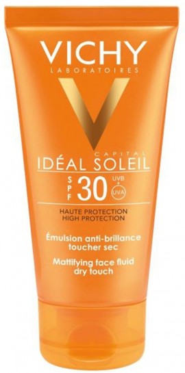 VICHY CAPITAL Soleil Mattifying Face Dry Touch SPF30 Αντηλιακή Φροντίδα που Εγγυάται Ματ Αποτέλεσμα, 50ml