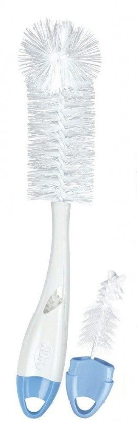 NUK Set Βούρτσα Καθαρισμού Μπιμπερό και Βουρτσάκι καθαρισμού Θηλών   Θαλασσι  SKU 10.256.279