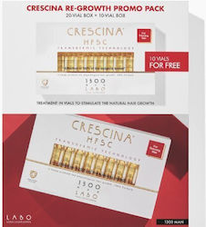 Crescina Set Transdermic HFSC Re-Growth  1300 Man Αγωγή για Ανάπτυξη Μαλλιών, 20+10vials