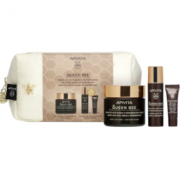 APIVITA Set Queen Bee Absolute Anti Aging & Regenerating Cream Κρέμα Αντιγήρανσης Πλούσιας Υφής, 50ml & Anti-Aging Serum Ορός Αντιγήρανσης, 10ml & Anti-Aging Eye Cream Κρέμα Ματιών Αντιγήρανσης, 2ml