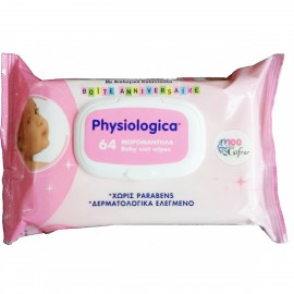 Physiologica Μωρομάντηλα για αλλαγή πάνας (64τμχ)