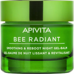 APIVITA Bee Radiant Peony Night Gel Balm, Gel-Balm Νύχτας για Λείανση & Αναζωογόνηση 50ml