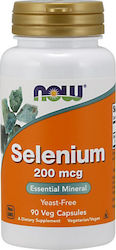 NOW Selenium 200 mcg Σεληνιο 90 Veg Capsules