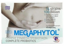 MEDICHROM Megaphytol Συμπληρωμα διατροφης Πλήρης σύνθεση προβιοτικών  15 κάψουλες
