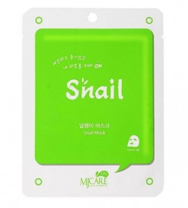 MJCare Snail Sheet Mask, Υφασμάτινη Μάσκα Προσώπου με Εκχύλισμα Σαλιγκαριού 22g