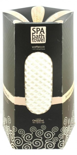 LANNA ORIENTAL Spa bath towel Wafflerlook Βαμβακερή μεγάλη πετσέτα για spa απόλαυση (1τεμάχιο 75X150 εκ)