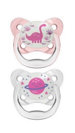 Dr Browns Prevent πιπιλα σιλικονης νυκτος 6-18 m ροζ  2 τμχ  SKU PV 22007