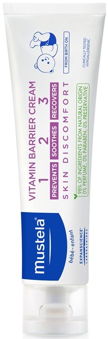 Mustela  Vitamin Barrier Cream Κρέμα Αλλαγής Πάνας, 100ml