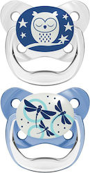 Dr. Browns Ορθοδοντικές Πιπίλες Σιλικόνης νυκτος  0-6 m  μπλε 2τμχ SKU PV 12008