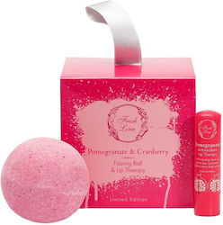 Fresh Line Set Pomegranate & Cranberry Περιποίηση με Lip Balm  5.4 gr & Άλατα Μπάνιου 120 gr
