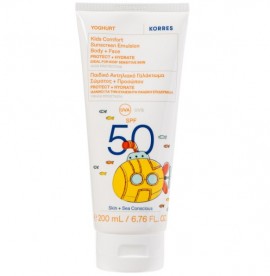 Korres Yoghurt Kids Comfort Sunscreen Emulsion Body & Face Παιδικό Αντηλιακό Γαλάκτωμα Σώματος & Προσώπου SPF50, 200ml