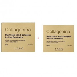 Labo Collagenina Grade 2 Set Day Cream Κρέμα Ημέρας 50ml + ΔΩΡΟ Night Cream Κρέμα Νυκτός 50ml για Ενυδάτωση & Σύσφιξη, 2τμχ