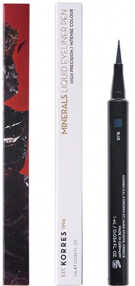 Korres Minerals Liquid Eyeliner Pen Μολύβι Ματιών Αδιάβροχο σε Μορφή Μαρκαδόρου N 03 Blue  , 1ml
