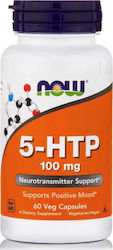 NOW 5-HTP 100 mg Αμινοξεα 60  Veg Capsules