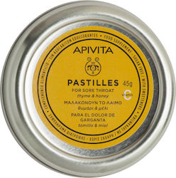 APIVITA PASTILLES Παστίλιες για τον πονεμένο λαιμό με μέλι & θυμάρι 45 gr