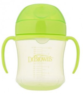 Dr. Browns Soft Spout Transition Cup 6+m Κύπελλο με Καπάκι & Λαβές  180ml πρασινο  SKU TC 61001