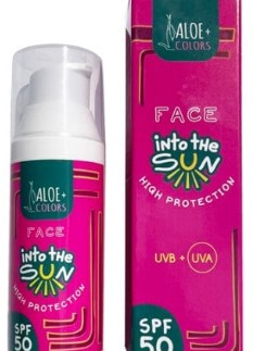 Aloe Colors Into the Sun High Protection Face Sunscreen SPF50 Αντηλιακή Κρέμα Προσώπου, 50ml