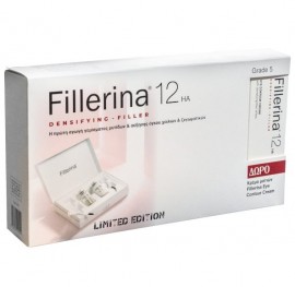 Fillerina Promo 12HA Densifying-Filler Αγωγή Γεμίσματος Ρυτίδων & Αύξησης Όγκου Χειλιών & Ζυγωματικών Grade 5, 1σετ & Δώρο Eye Contour Cream Κρέμα Ματιών, 13ml, 1σετ