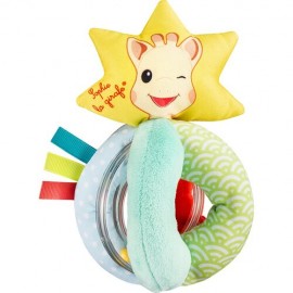SOPHIE LA GIRAFE Rattle with beads  Μαλακή Κουδουνίστρα με Χάντρες 3+m   SKU 210207