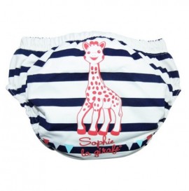 SOPHIE LA GIRAFE  Αντηλιακό Μαγιό Πάνα - Βρακάκι με UV Προστασια  Λευκό/Μπλε με ρίγες 1 τμχ SKU 0122