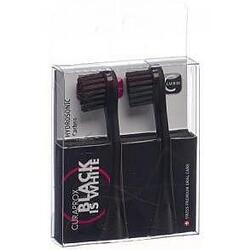 CURAPROX  Black Is White Hydrosonic Carbon Brush Head Ανταλλακτικές Κεφαλές, 2 Τεμάχια