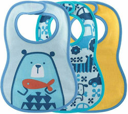 CHICCO  Easy Meal  Bib 6+m Σαλιάρα Υφασμάτινη με Αυτοκόλλητο 3τμχ